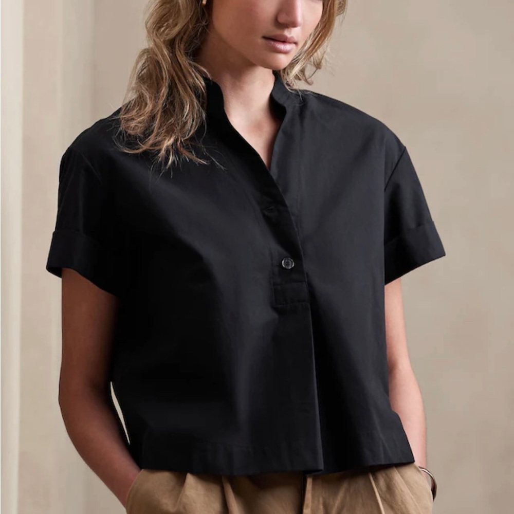 BR pleated back top